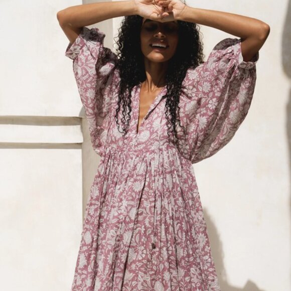 Daughters of India Kyra Musk/Pink Mini Dress, Size M, Excellent Used Condition - Picture 2 of 10